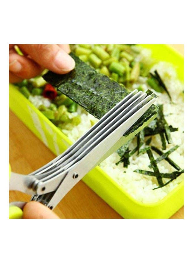 Herb Scissors Multipurpose Kitchen Garden Shear With 5 Blades Yellow  - Image 2