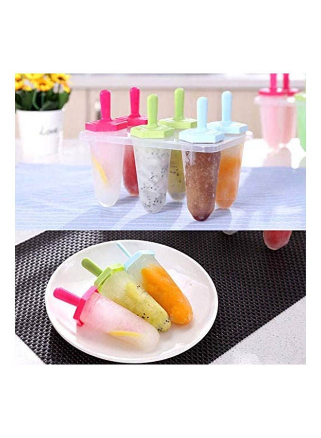 Ice Trays Set Of 6 Diy Popsicle Molds Ice Pop Makers Multicolour