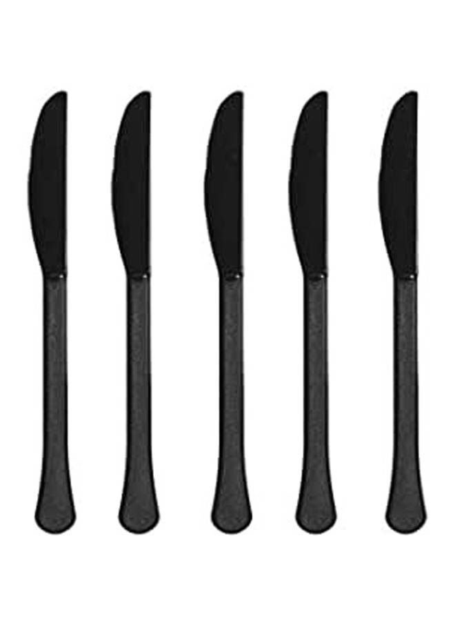 Heavy Weight Plastic Knives 20Pcs Black 