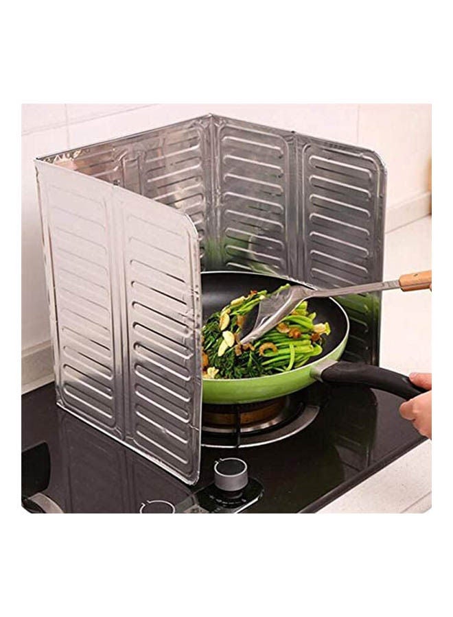 Aluminium Foil Plate Gas Stove Oil Splatter Screens Silver - Image 2