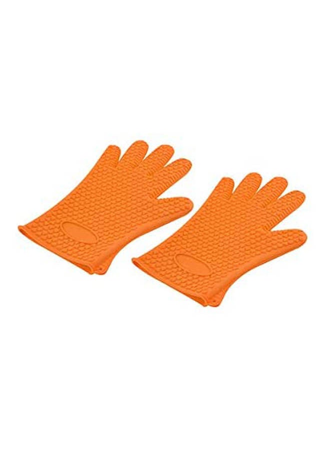 1 Pair Of Microwave Oven Glove Orange