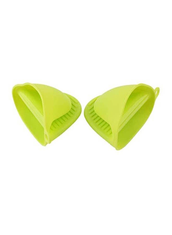 2 Pcs Kitchen Cooking Insulated Oven Microwave Heat Resistant Non-Slip Gripper Baking Pot Holder Green 