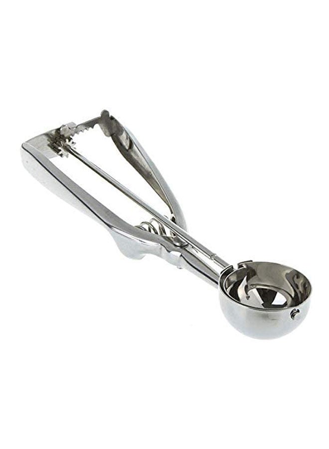 4Cm Ice Cream Mash Potato Scoop Spring Handle Silver