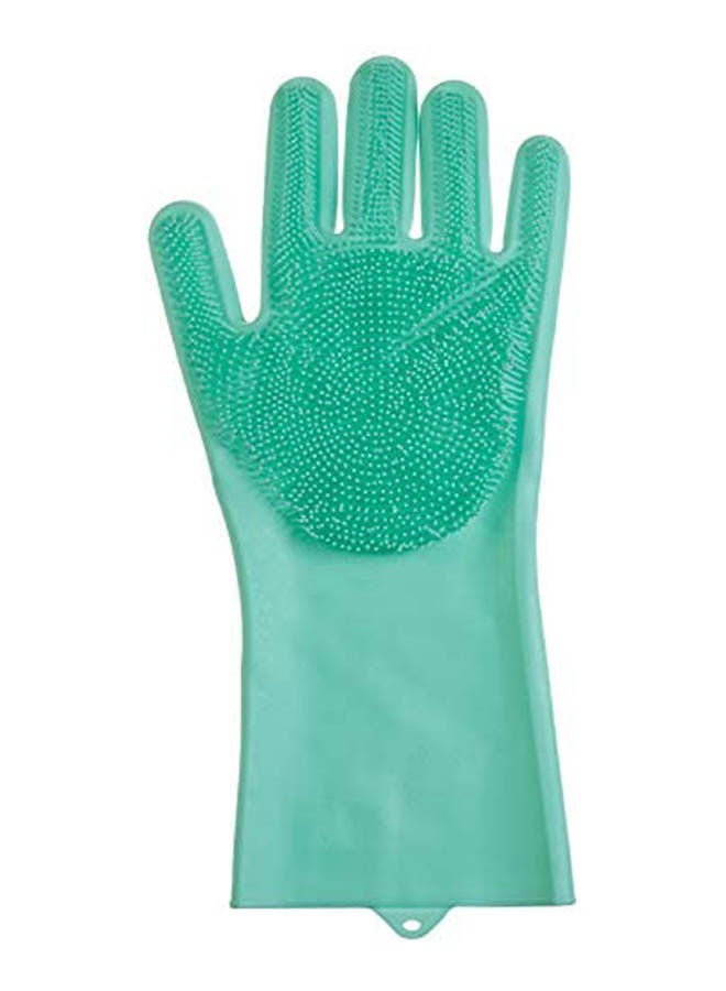 Silicon Cleaning Gloves Set Green  - Image 1