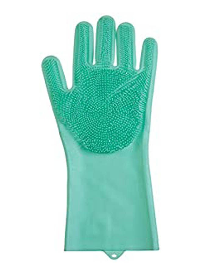 Silicon Cleaning Gloves Set Green 