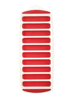 Silicon Ice Tray With External Plastic Case Red