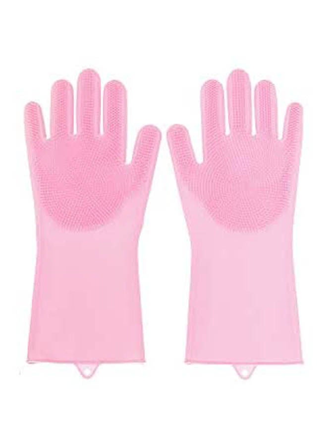 Silicon Kitchen Gloves Pink  - Image 1