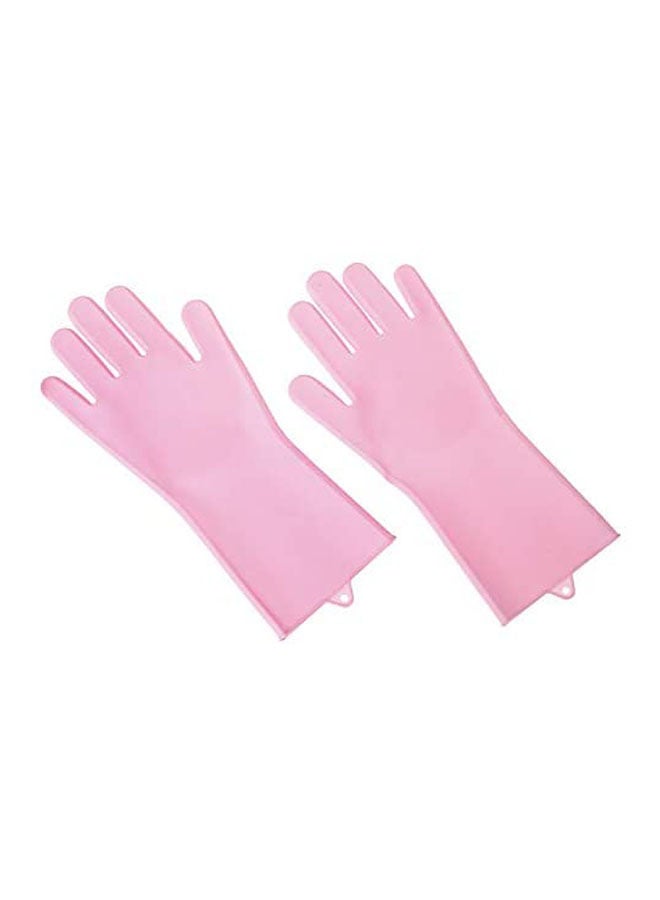 Silicon Kitchen Gloves Pink  - Image 2