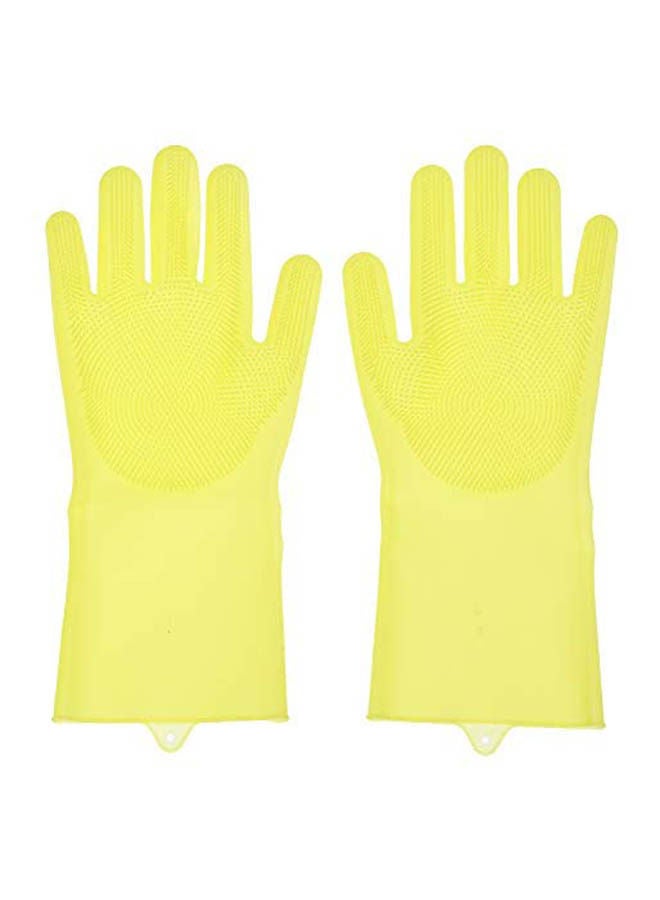 Silicon Kitchen Gloves Yellow  - Image 1