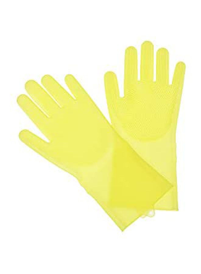 Silicon Kitchen Gloves Yellow  - Image 2