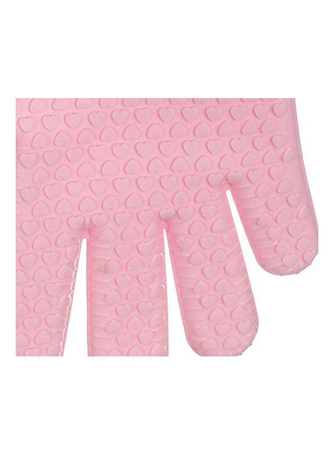 Silicone Cleaning Gloves Pink  - Image 2