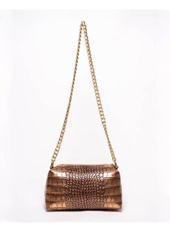 Silvio Torre Casual Snake Skin Leather Cross Bag Gold Snake  - Image 2