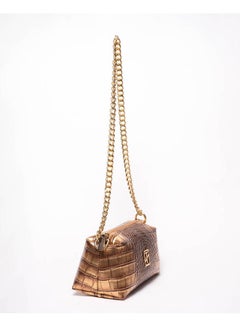 Silvio Torre Casual Snake Skin Leather Cross Bag Gold Snake  - Image 1