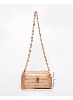 Silvio Torre Casual Snake Skin Leather Cross Bag Beige Snake  - Image 1