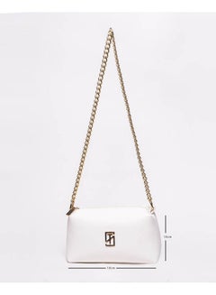 Silvio Torre Casual Solid Leather Cross Bag White  - Image 1
