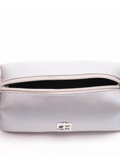 Silvio Torre Casual Solid Leather Cross Bag Silver  - Image 3