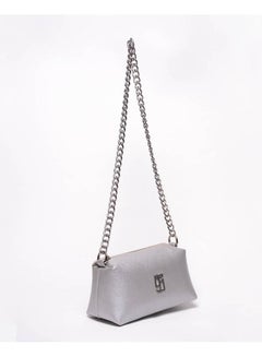 Silvio Torre Casual Solid Leather Cross Bag Silver  - Image 4