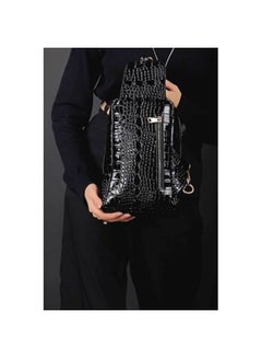 Silvio Torre Casual Snake Skin Leather Cross Bag Black Snake  - Image 2
