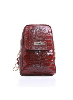 Silvio Torre Casual Solid Leather Cross Bag Maroon  - Image 1