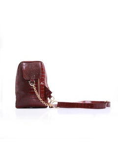 Silvio Torre Casual Solid Leather Cross Bag Maroon  - Image 3