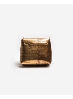 Silvio Torre Casual Solid Leather Cross Bag Gold  - Image 2