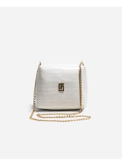 Silvio Torre Casual Solid Leather Cross Bag White  - Image 1