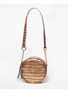 Silvio Torre Casual Solid Leather Cross Bag Gold  - Image 1