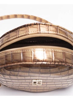 Silvio Torre Casual Solid Leather Cross Bag Gold  - Image 2