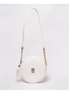 Silvio Torre Casual Solid Leather Cross Bag White  - Image 1