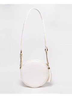 Silvio Torre Casual Solid Leather Cross Bag White  - Image 2