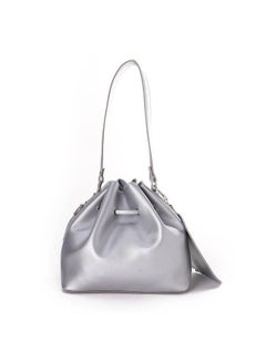 Silvio Torre Casual Solid Leather Handbag Silver  - Image 2