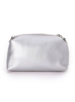 Silvio Torre Casual Solid Leather Handbag Silver  - Image 4