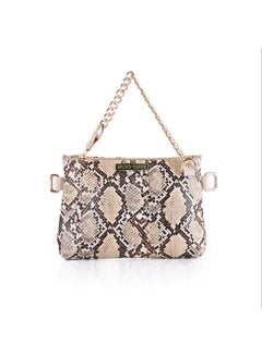 Silvio Torre Casual Snake Skin Leather Waist Bag Beige Snake  - Image 3