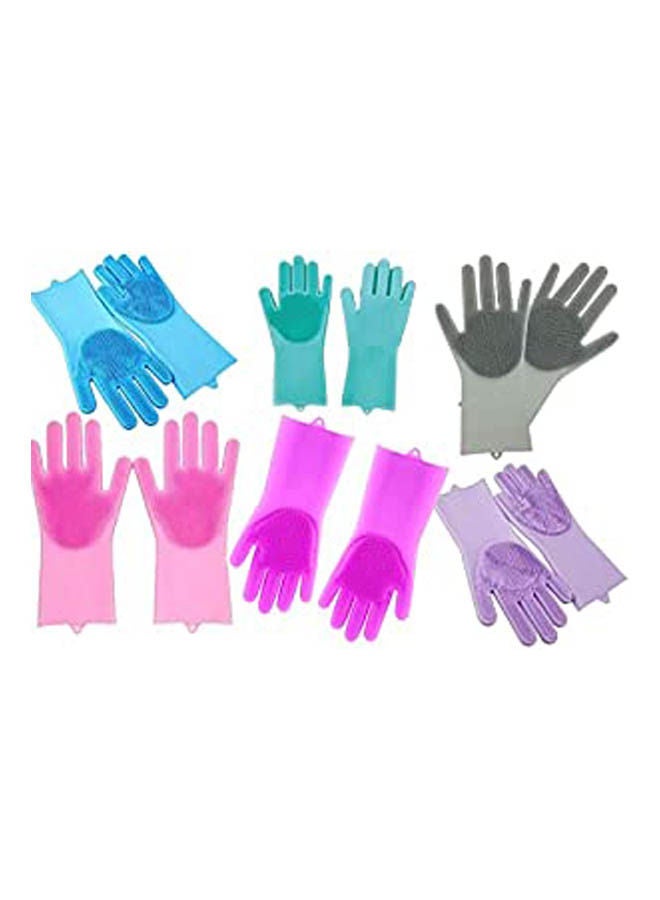 Silicone Dishwashing Gloves Magic Multicolour 