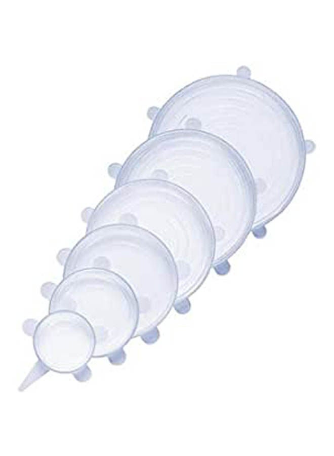 Generic Silicone Lid Kitchen Home Silicone Stretch White  - Image 1