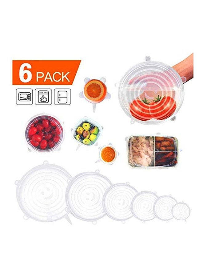 Generic Silicone Lid Kitchen Home Silicone Stretch White  - Image 2