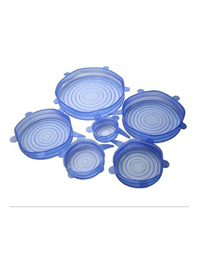 Silicone Stretch Fresh Food Cover Stretch Lids Blue - Image 1
