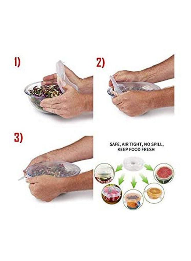 Stretch Fresh Food Storage Cover Stretch Bowl White - Image 2