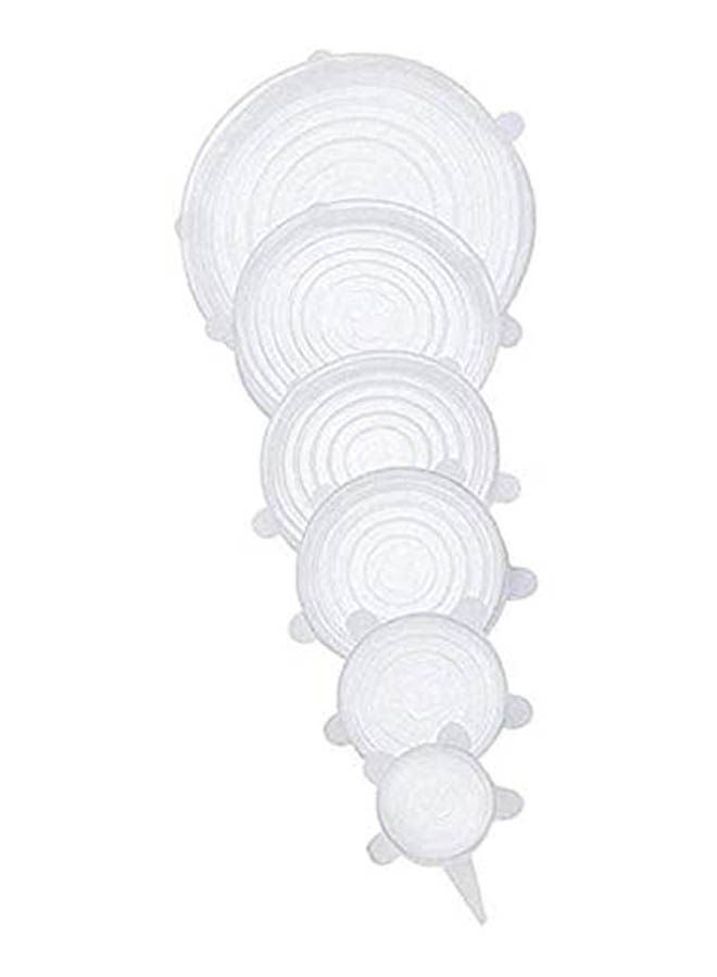 Silicone Stretch Lids - 6 Pack White - Image 1