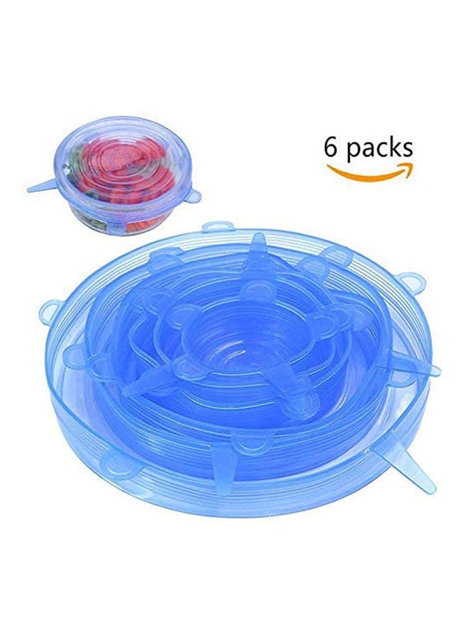 Silicone Stretch Lids - 6 Pack Blue  - Image 2