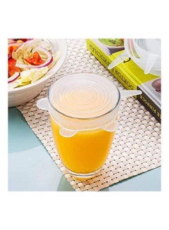 ماركة غير محددة Silicone Stretch Lids 6 Pack Suction Lid White  - Image 2