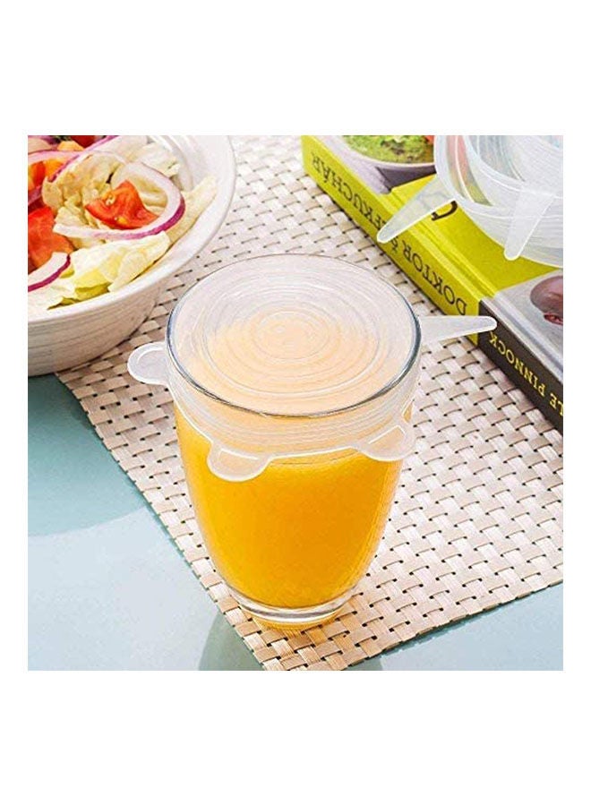 Silicone Stretch Lids 6 Pack Suction Lid White - Image 2