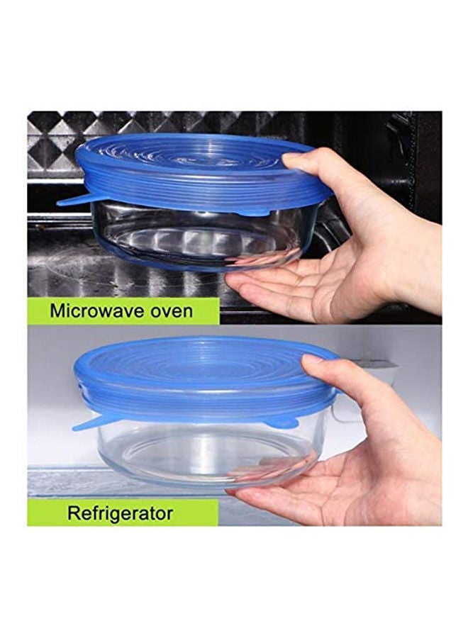 Silicone Stretch Lids 6 Pack Suction Lid Blue  - Image 2