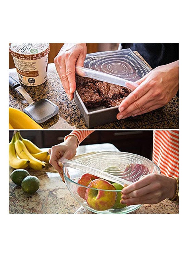 Silicone Stretch Lids 6 Pack Suction Lid White - Image 2