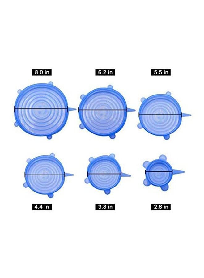 Silicone Stretch Lids 6 Pack Suction Lid Blue - Image 2