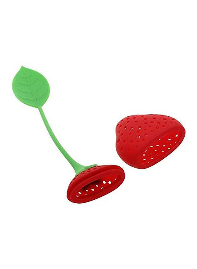 Generic - Silicone Tea Leaf Filter Herbal Strainer Spice Red - Image 1