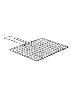 Mini Grill Griddle With 10 Handle Chrome Stainless Coating Silver 40cm