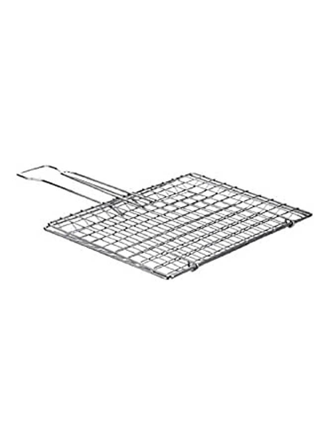 Generic - Mini Grill Griddle With 10 Handle Chrome Stainless Coating Silver 40cm - Image 1