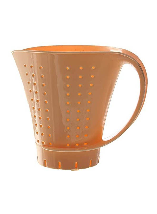 Plastic Rice Strainer Cup Shape Beige 
