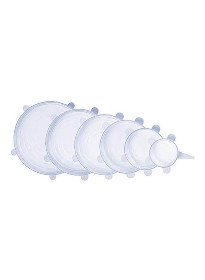 Reusable Silicone Stretch Lids Clear 
